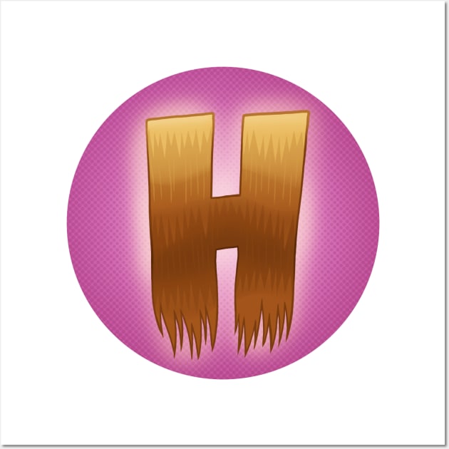 H is for hair Wall Art by fredherringbooks